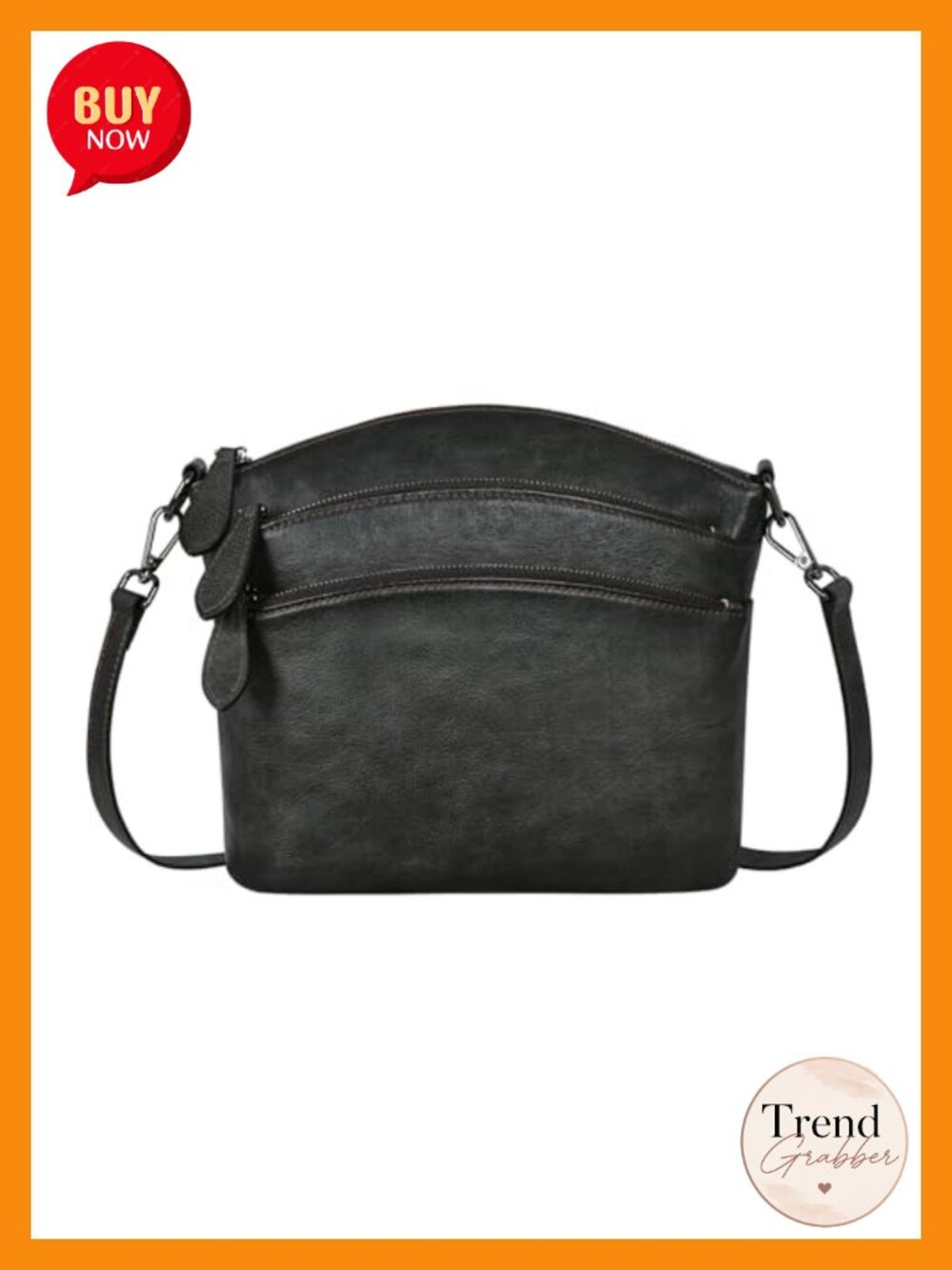 HESHE Vegetable Tanned Leather Crossbody Bag Shoulder Handbag Travel